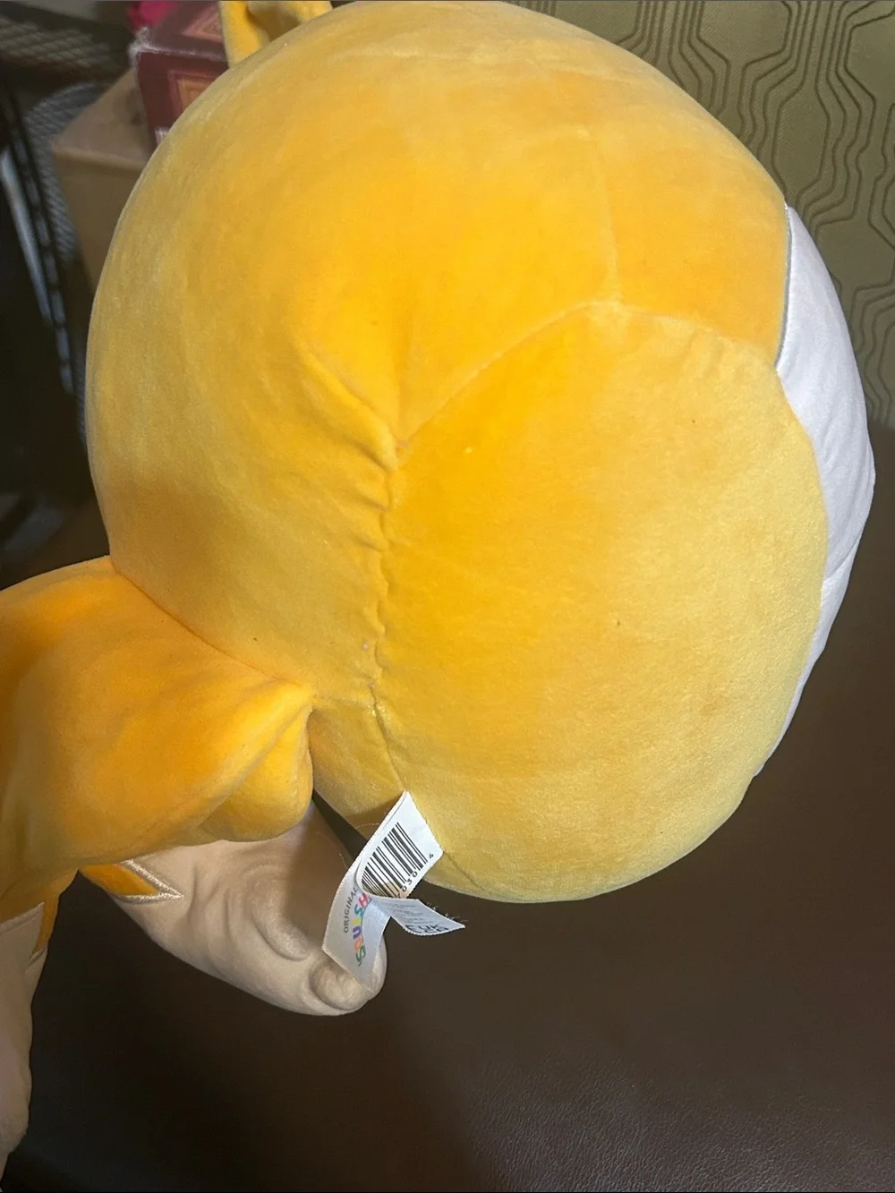 Squishmallows Yellow Fox Plush Accent Pillow